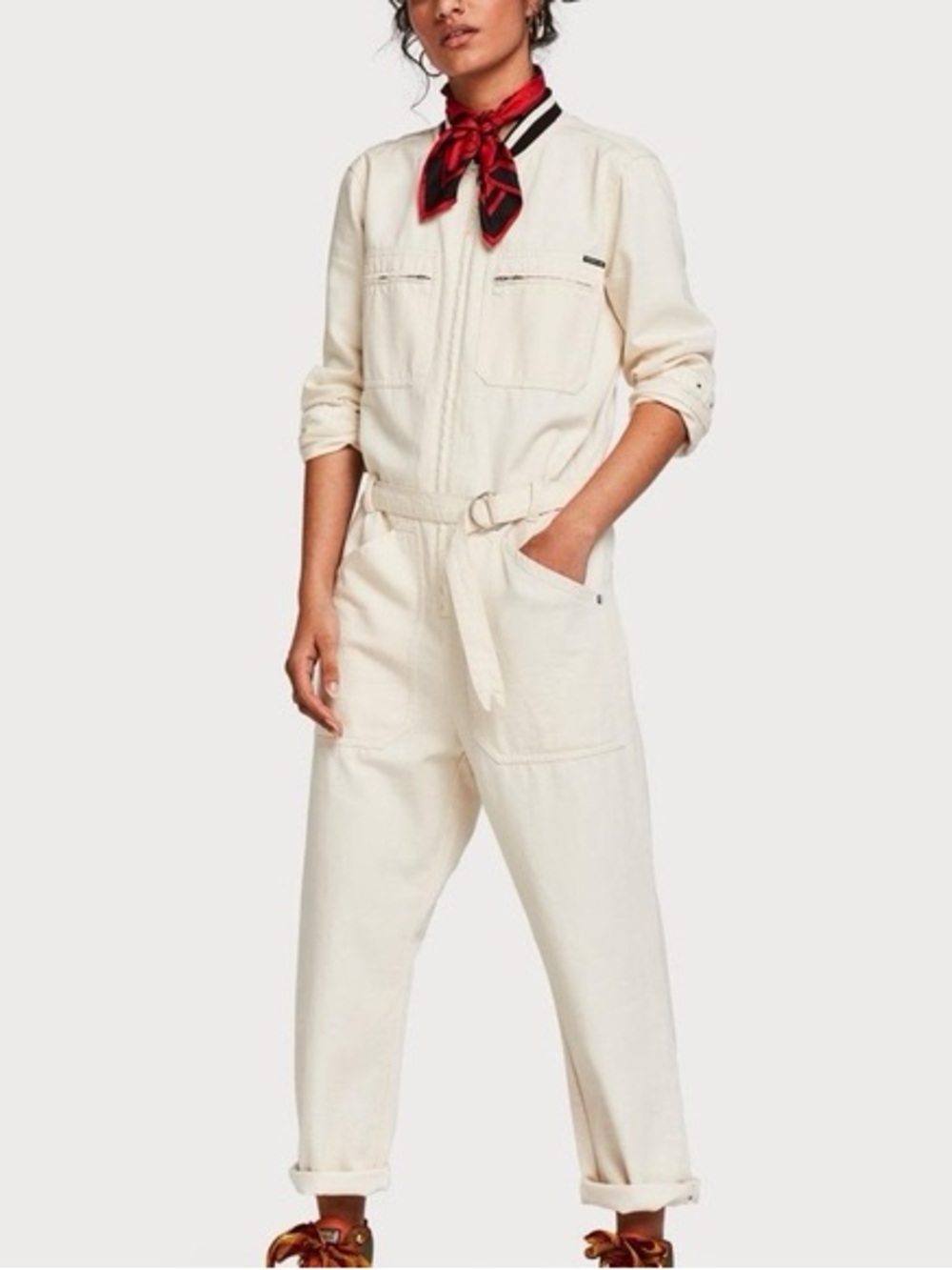 Scotch & Soda x Brutus Women’s White Utility Jumpsuit XS